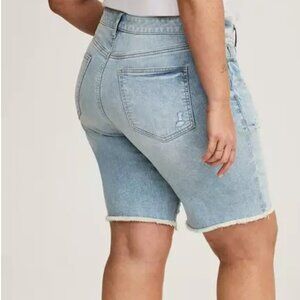 Torrid Perfect Bermuda High-Rise Denim Short cut off